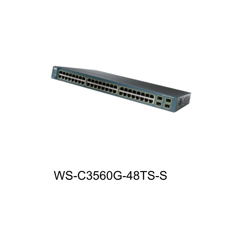 Cisco Network Switch 3560G 3560 48 10/100/1000T + 4 SFP + IP Base WS-C3560G-48TS-S