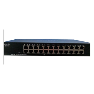 SF95-24 24-Port 10/100 Unmanaged Switch RJ-45 connectors for 10BASE-T/100BASE-TX